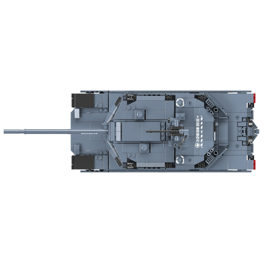 Top view of the Mould King 20036 Military Abrams X Tank Model Building Set