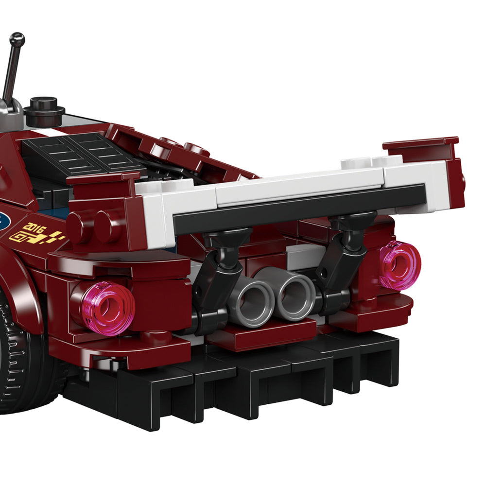 Back view of the Mould King 27103 LeMans Endurance Racing Car Building Set