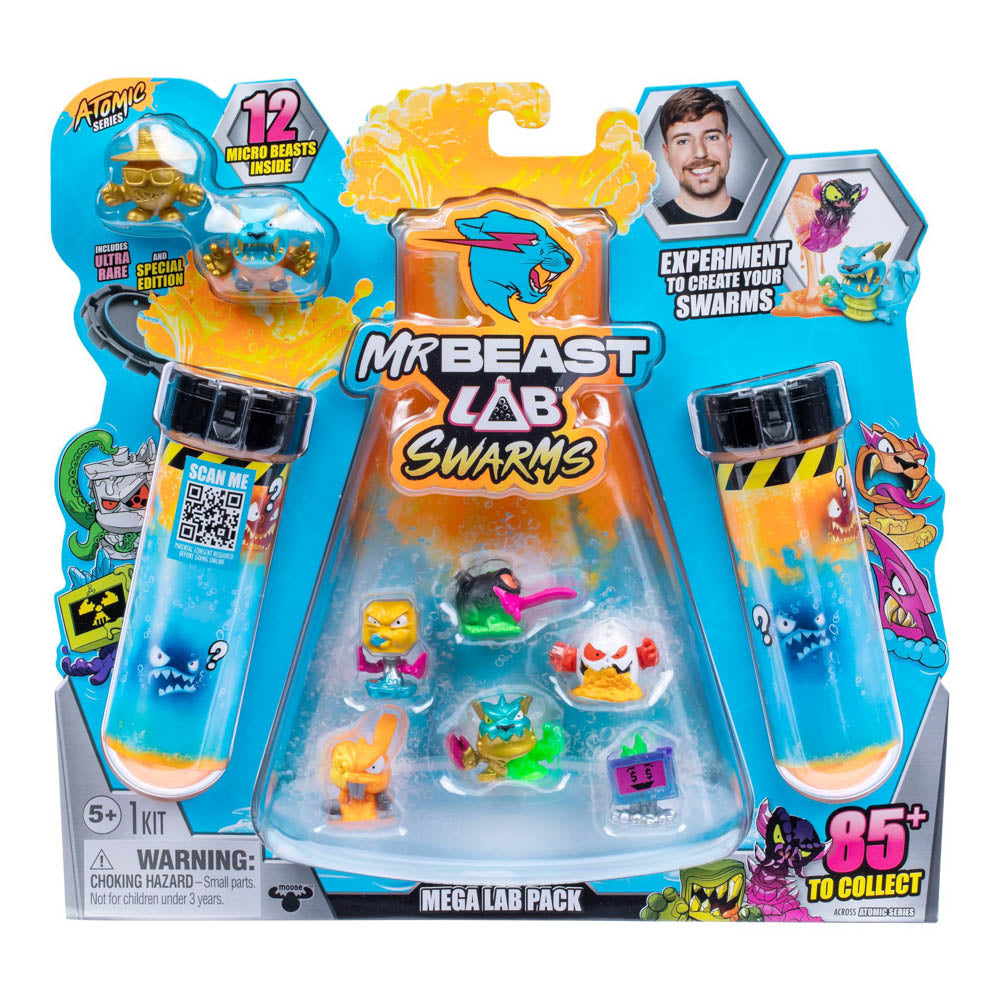 MrBeast Lab Swarms Atomic Series Mega Lab 12 Pack toys, in packaging