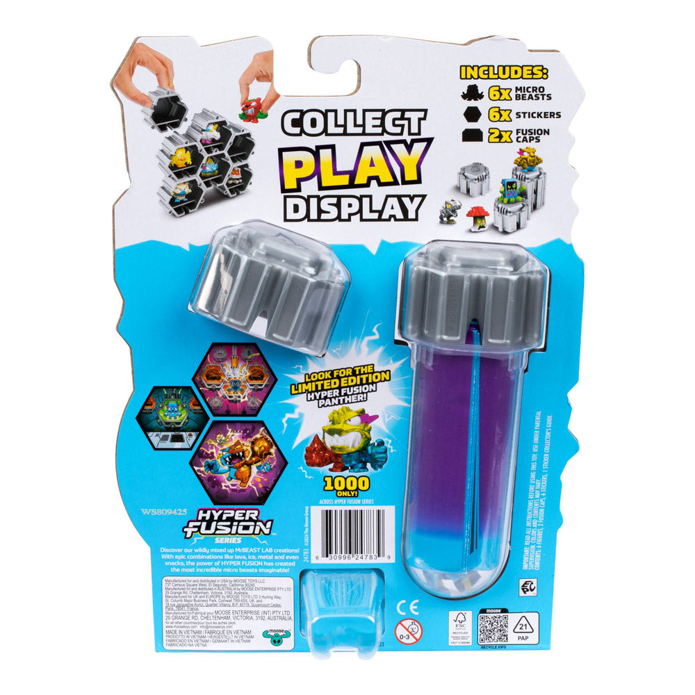 Back packaging of the MrBeast Lab Swarms Hyper Fusion Toys - 6-Pack