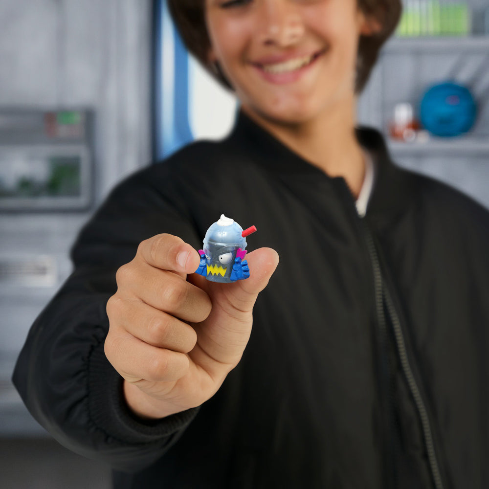 Boy playing with the MrBeast Lab Swarms Hyper Fusion Toys - 6-Pack
