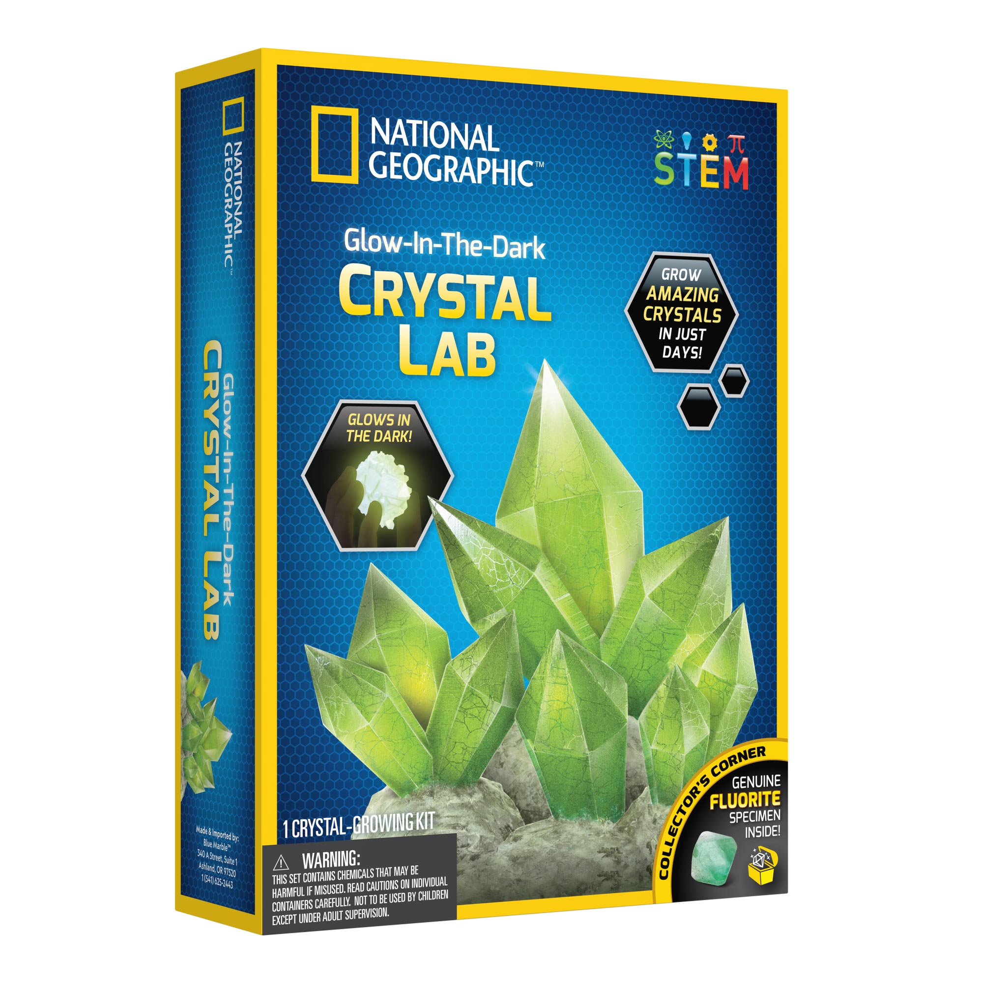 National Geographic Green Glowinthedark Crystal Growing Lab