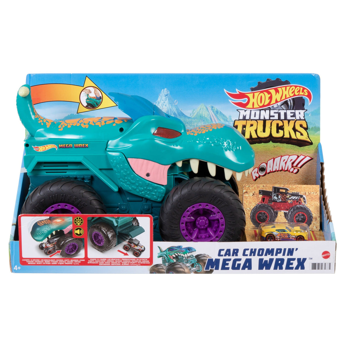 Hot Wheels Monster Trucks Car Chompin' Mega Wrex - Toyworld NZ