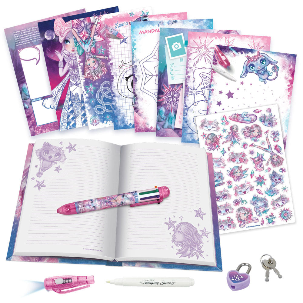 Nebulous Stars Dazzling Stickers with notebook.