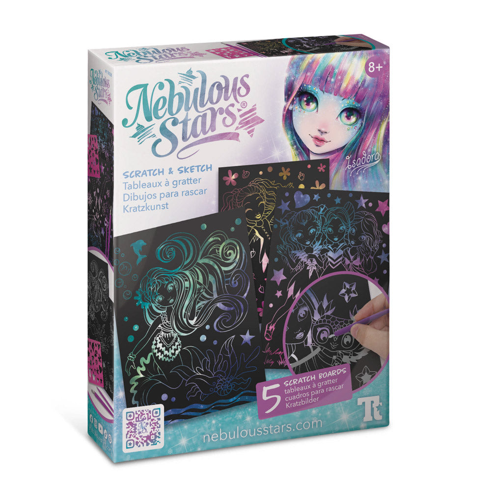 Nebulous Stars Scratch & Sketch artwork activity.
