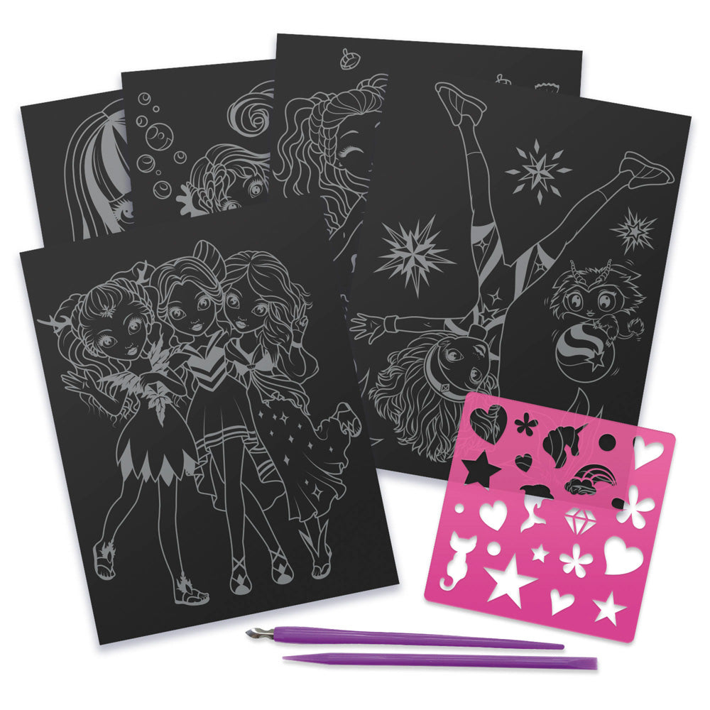 Nebulous Stars Scratch & Sketch artwork activity.