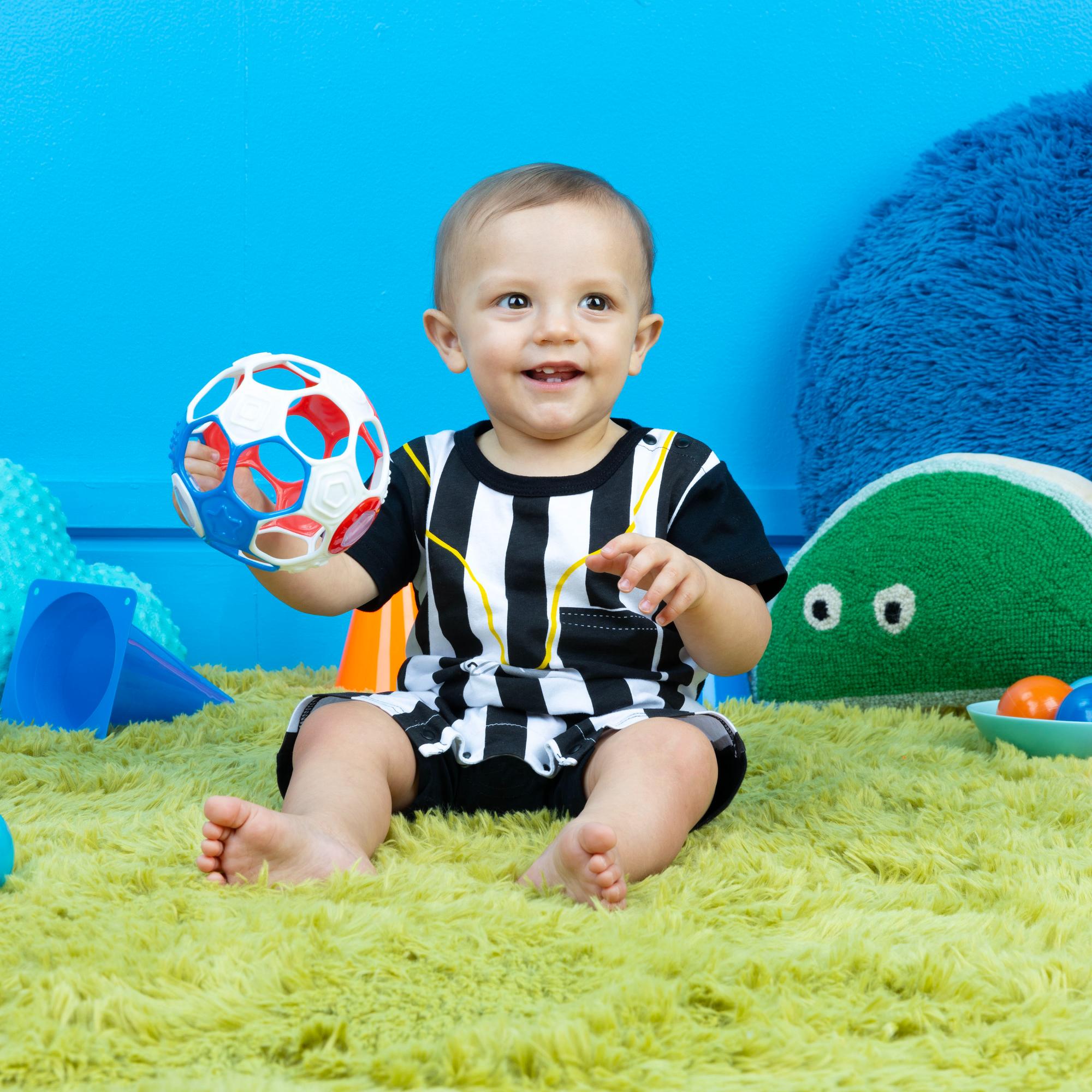 Bright Starts Oball Soccer Red, White & Blue Peg Toy