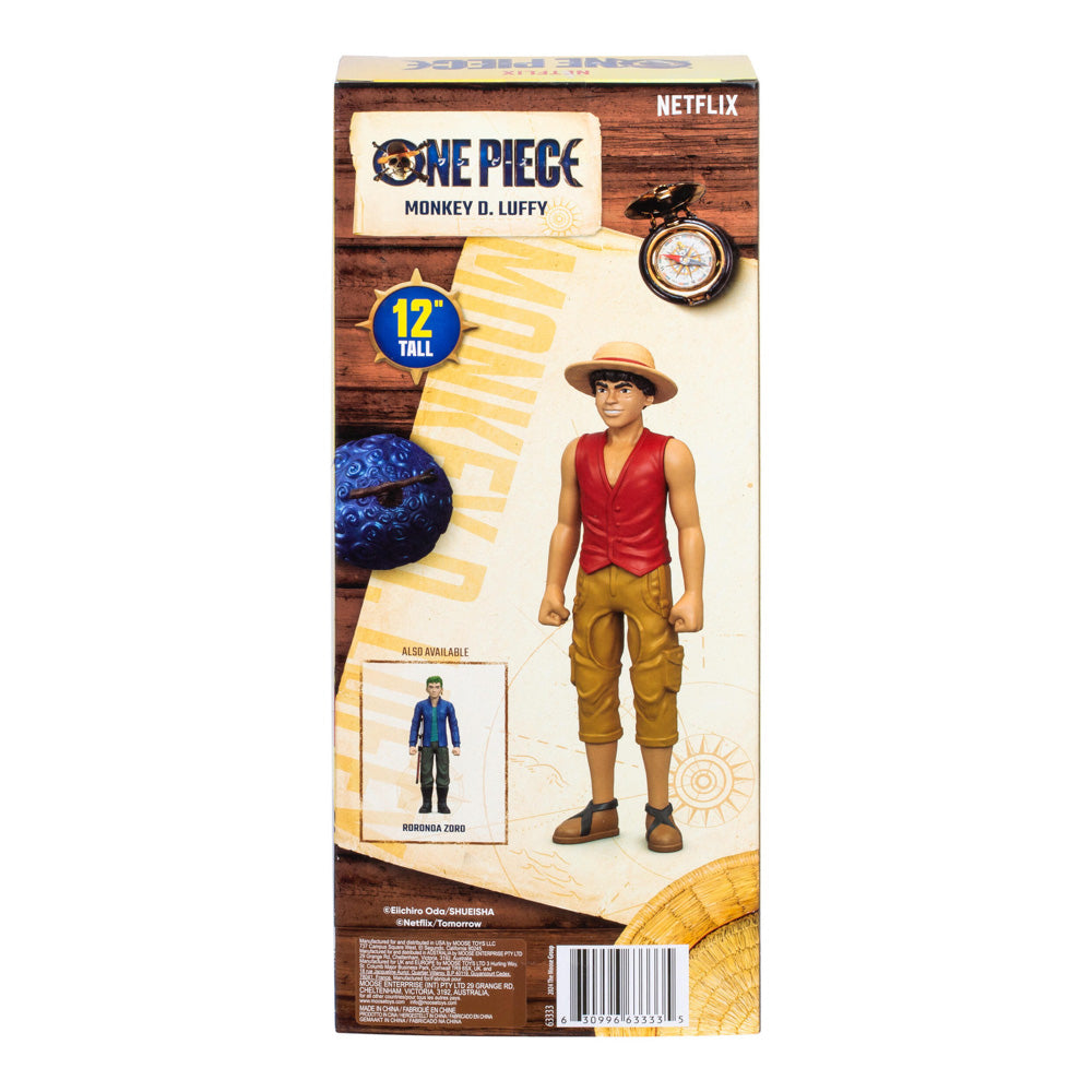 Back packaging of the ONE PIECE 12 Inch Action Figure toy - Luffy