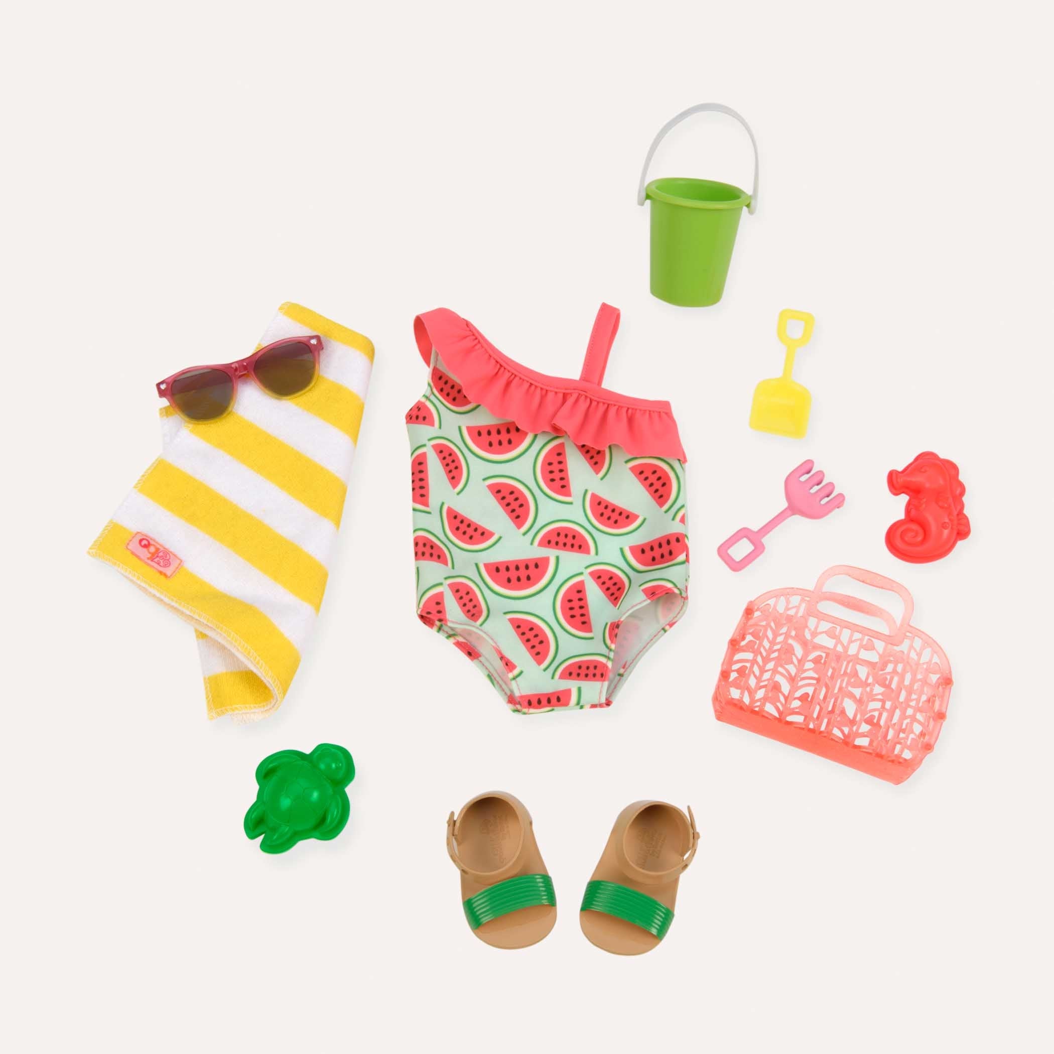 Our Generation Regular Outfit - Slice of Fun Watermelon Swimsuit