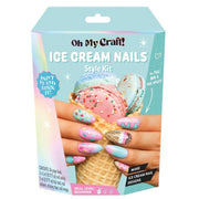Oh My Craft Ice Cream Glam Nail Art.
