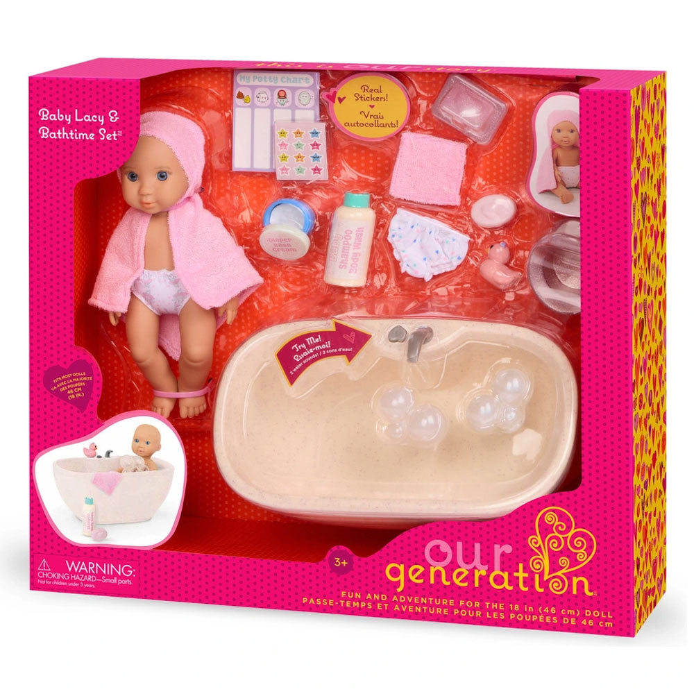Our Generation Baby Lacy & Bathtime Set