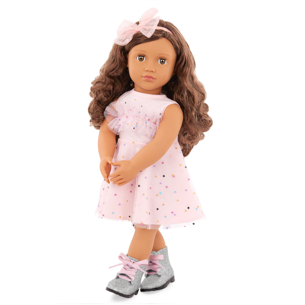 Our Generation Girly Dress with Boots Outfit