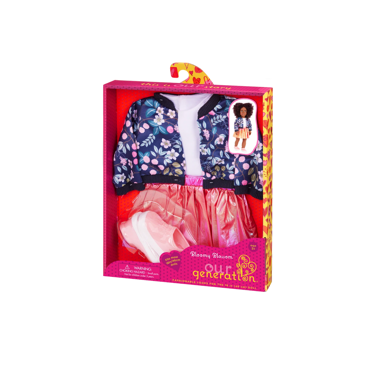 Our Generation Regular Outfit Floral Jacket With Skirt - Toyworld NZ