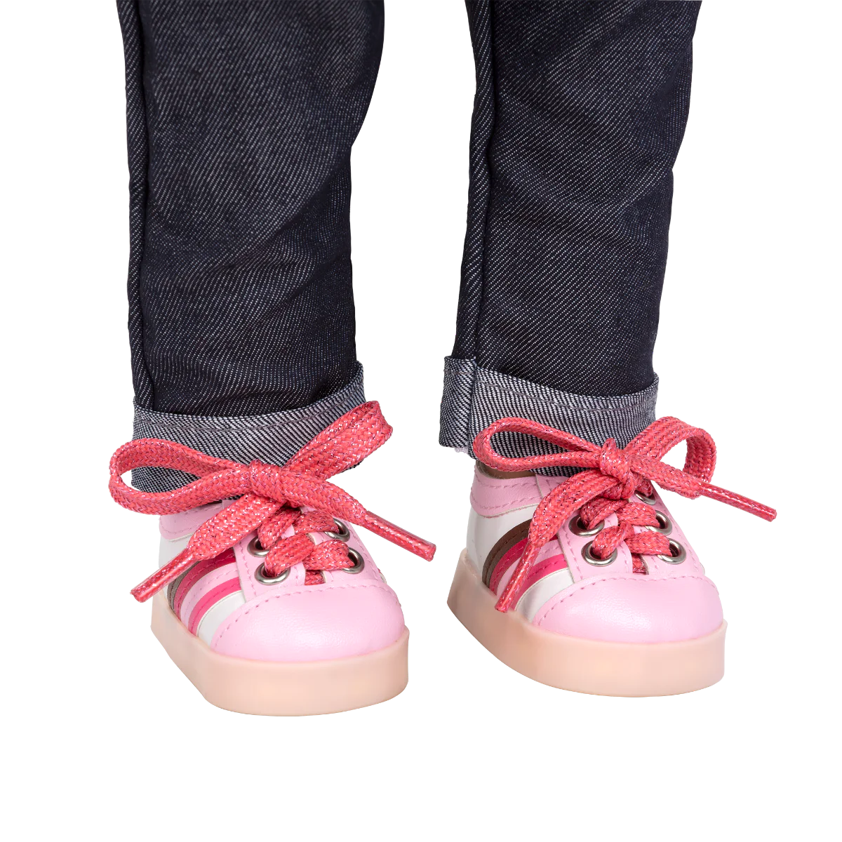 Our Generation Accessory - Light Up Pink & White Sneakers