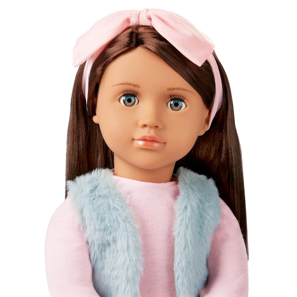 Face of the Our Generation 18 Inch Regular Doll Paulina brown hair