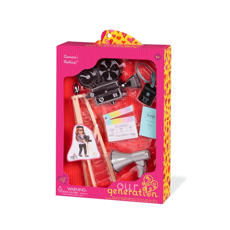 Our Generation Accessory Set Camera's Rolling Movie Set