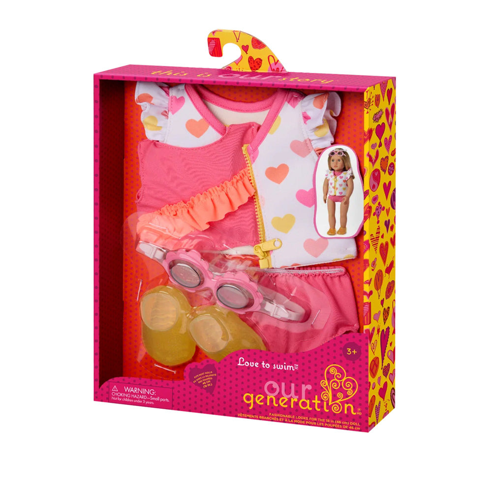 Our Generation Regular Outfit Swim Swimwear clothing togs, in packaging