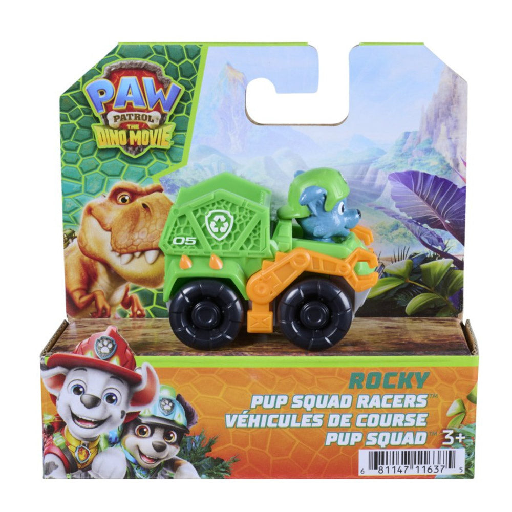 PAW Patrol Dino Movie Pup Squad Racer Rocky - Toyworld NZ