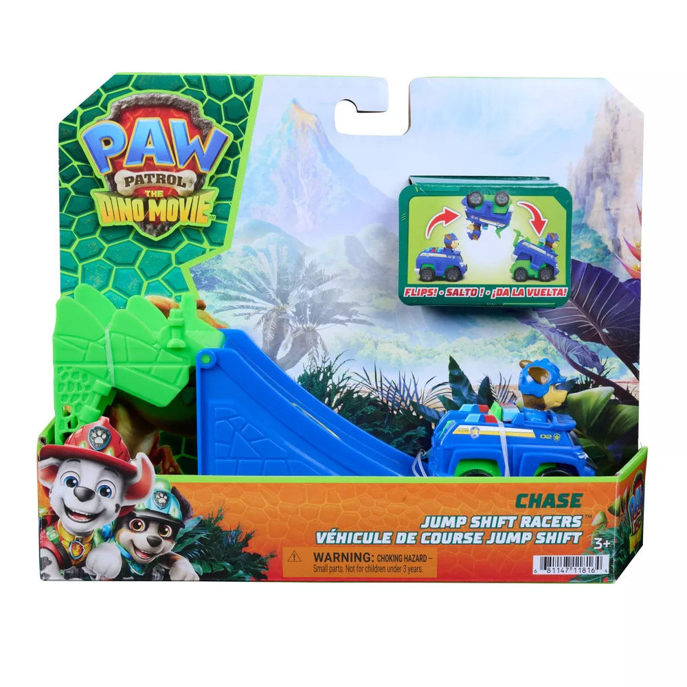 PAW Patrol: The Dino Movie Chase Jump Flip Shift Racers - Toyworld NZ