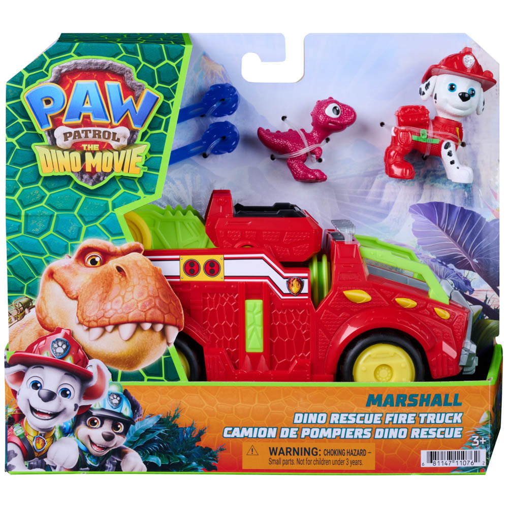 PAW Patrol: The Dino Movie Marshall Dino Rescue Fire Truck - Toyworld NZ