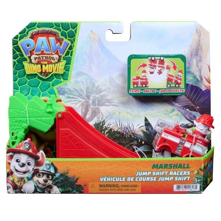 PAW Patrol: The Dino Movie Marshall Jump Shift Racers - Toyworld NZ