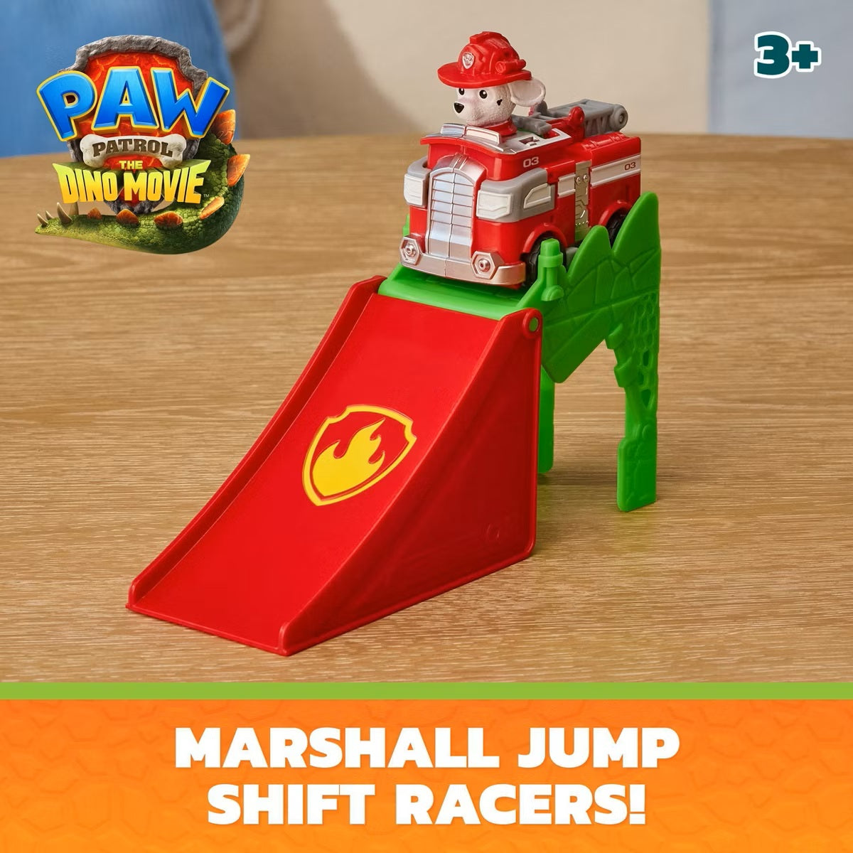PAW Patrol: The Dino Movie Marshall Jump Shift Racers - Toyworld NZ