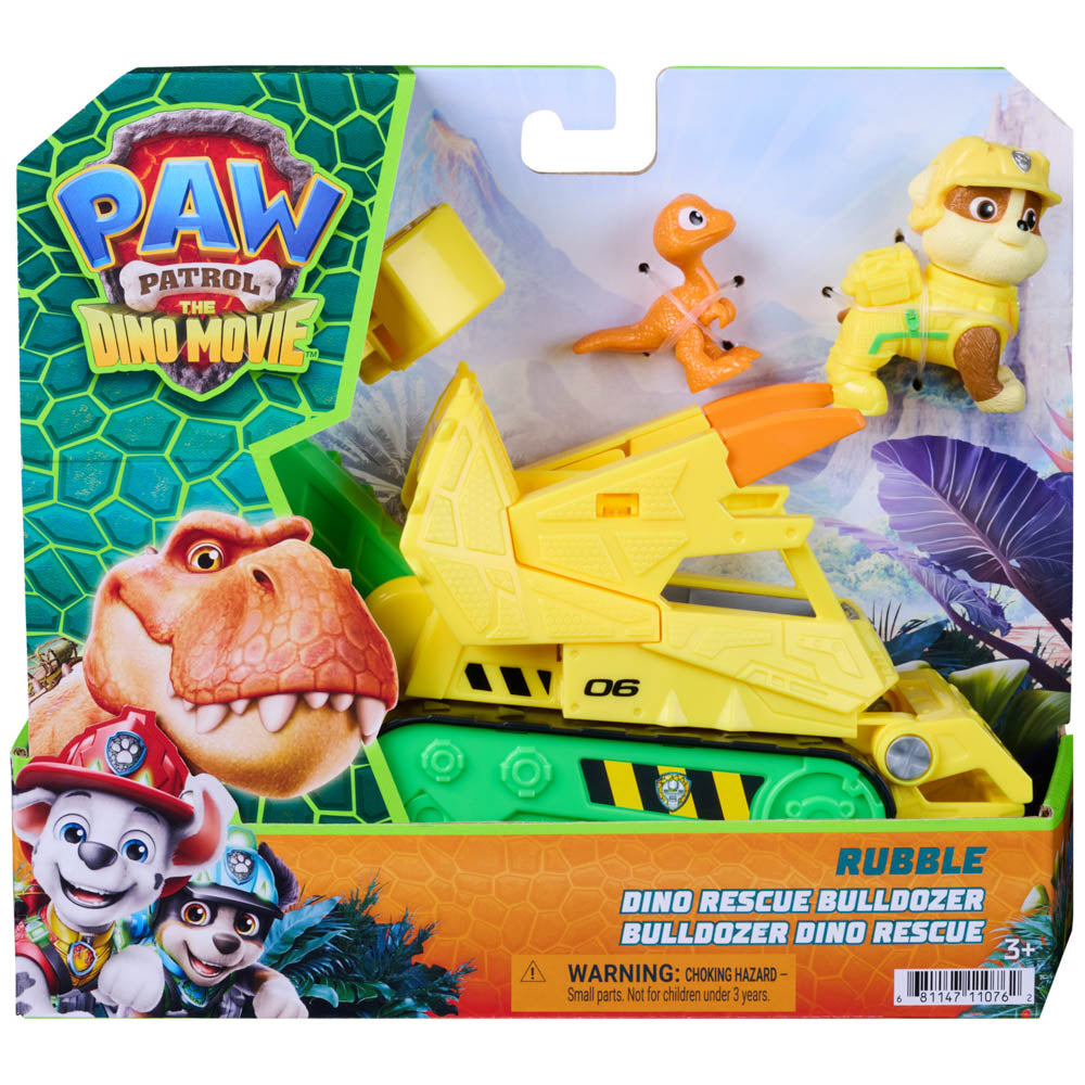PAW Patrol: The Dino Movie Rubble Dino Rescue Bulldozer - Toyworld NZ