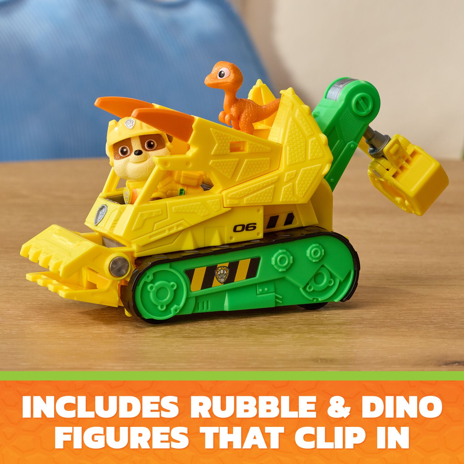 PAW Patrol: The Dino Movie Rubble Dino Rescue Bulldozer - Toyworld NZ