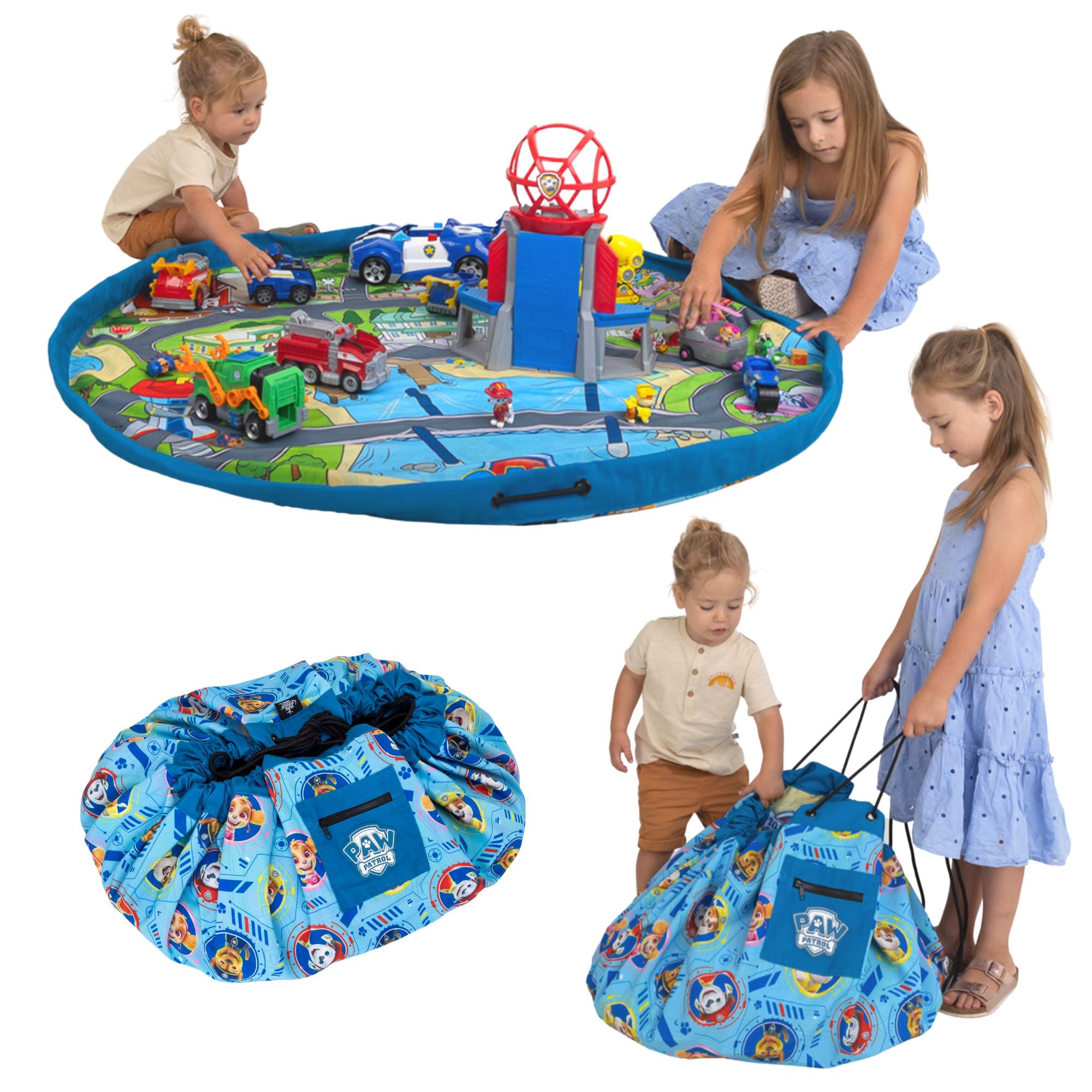 PAW Patrol Play Pouch Toy Storage Bag & Mat