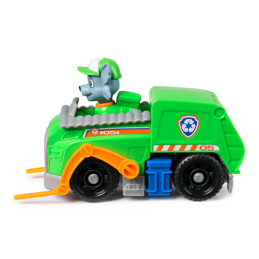 Side view of the PAW Patrol Basic Rescue Vehicle with Rocky playset