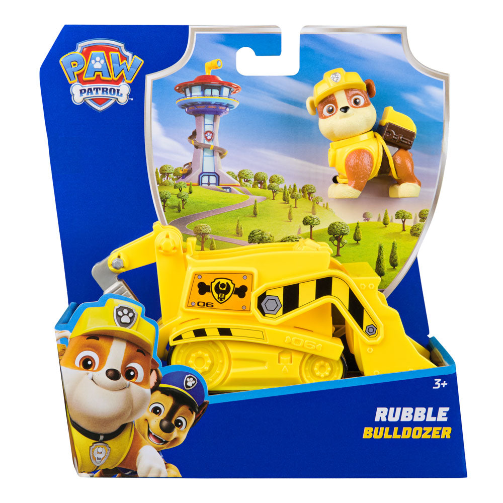 PAW Patrol Basic Rescue Bulldozer Vehicle Rubble playset, in packaging