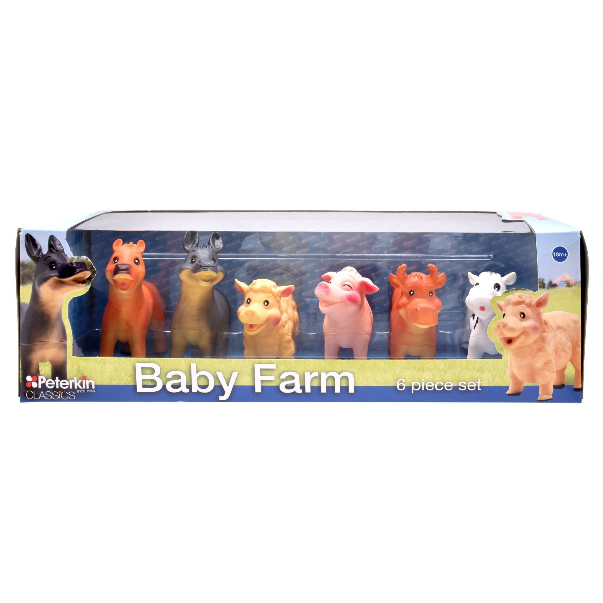 Peterkin Baby Farm Animal 6 Piece Set