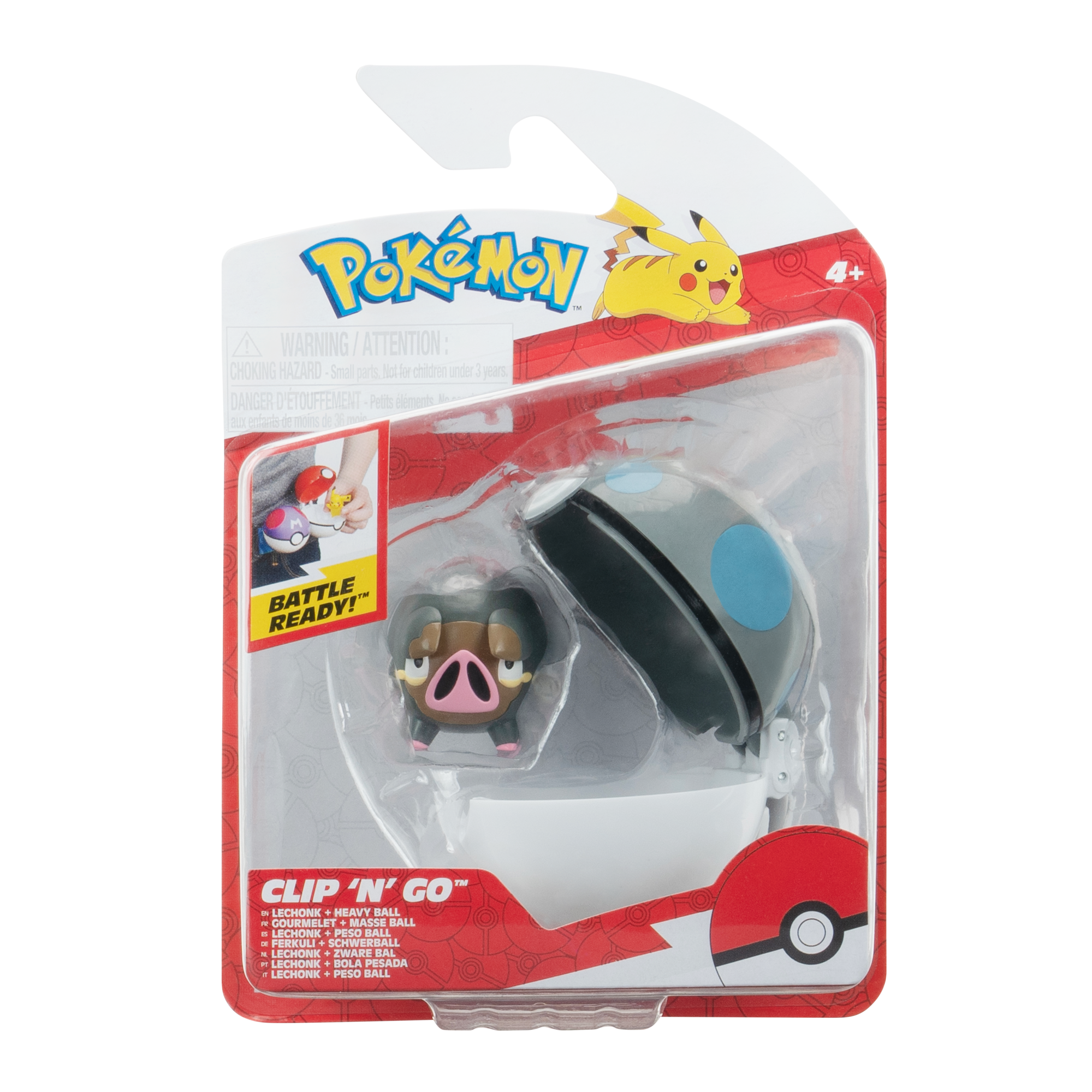 Pokemon Clip N Go Lechonk & Heavy Ball