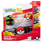 Pokemon Clip N Go Poke Ball Belt Set - Repeat Ball & Dusk Ball With Cubone - Toyworld NZ