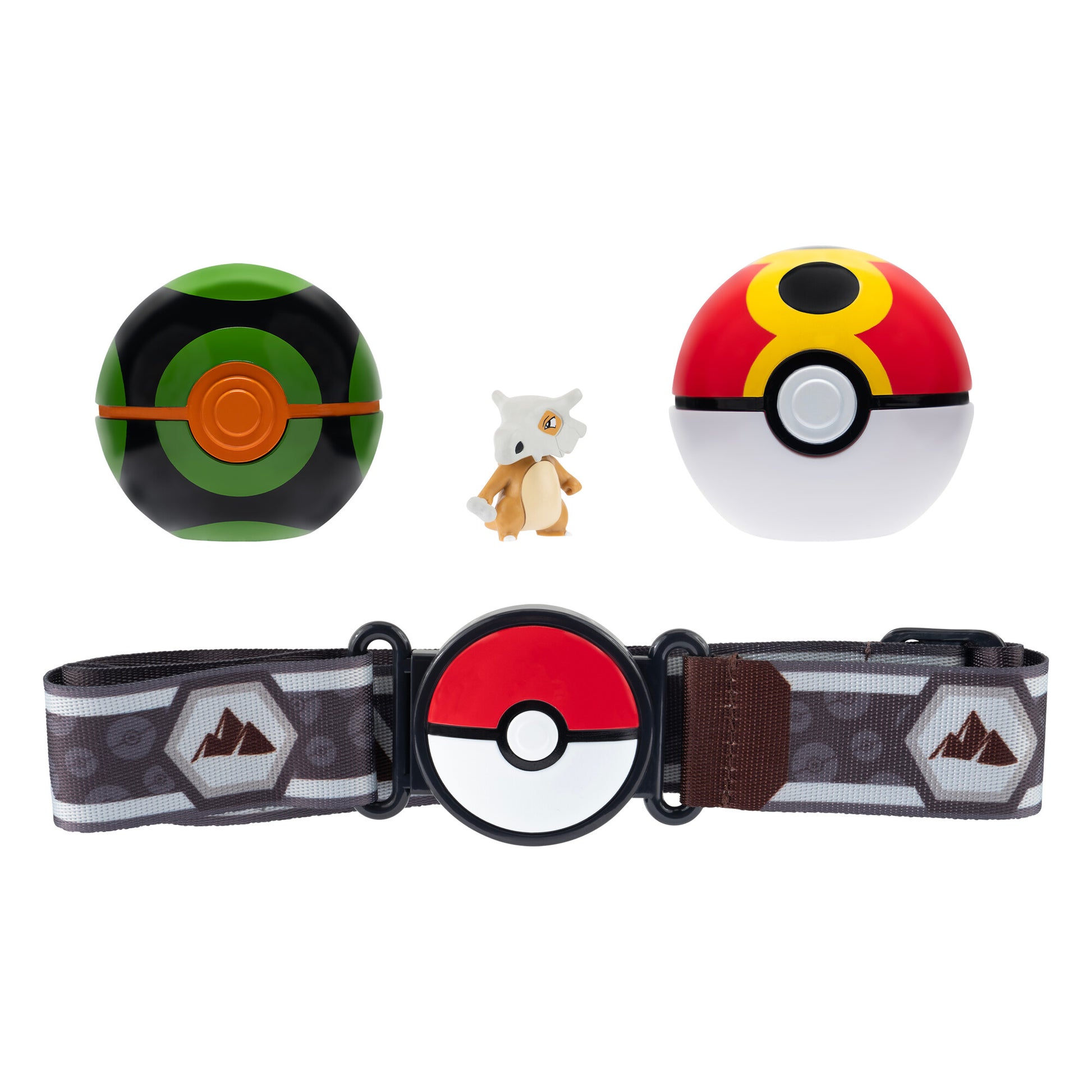 Pokemon Clip N Go Poke Ball Belt Set - Repeat Ball & Dusk Ball With Cubone - Toyworld NZ