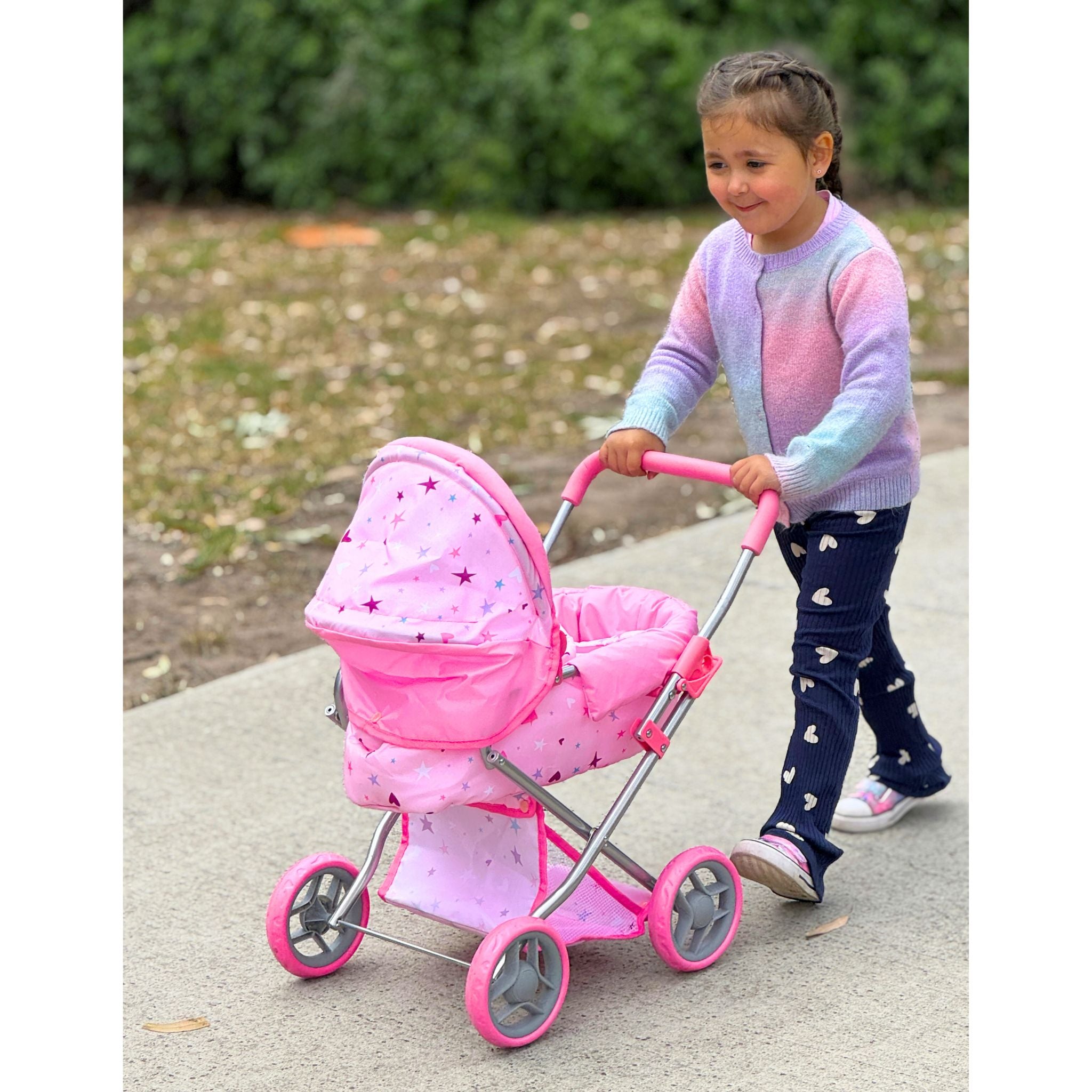 Playworld Doll Pram Medium Pink
