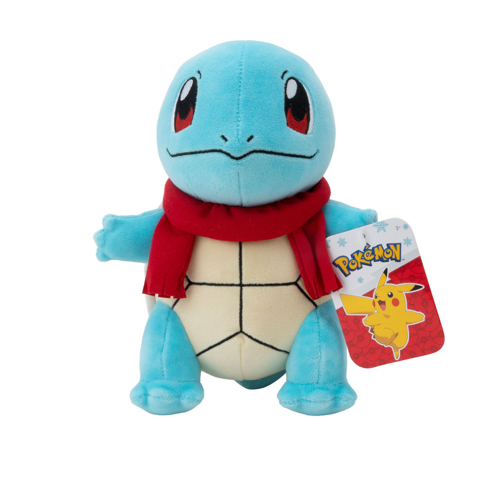 POKEMON SEASONAL HOLIDAY 8 INCH PLUSH - SQUIRTLE WITH RED SCARF