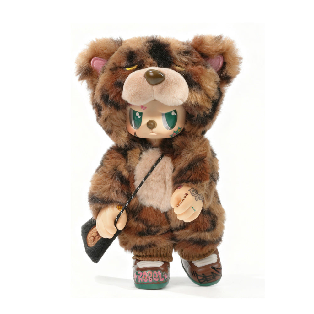 POP CUPPO Rebel Bear Mystery Street Movable Series Plush Blind Box toy.