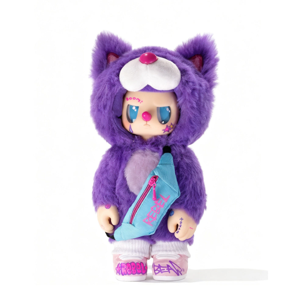 POP CUPPO Rebel Bear Mystery Street Movable Series Plush Blind Box toy.