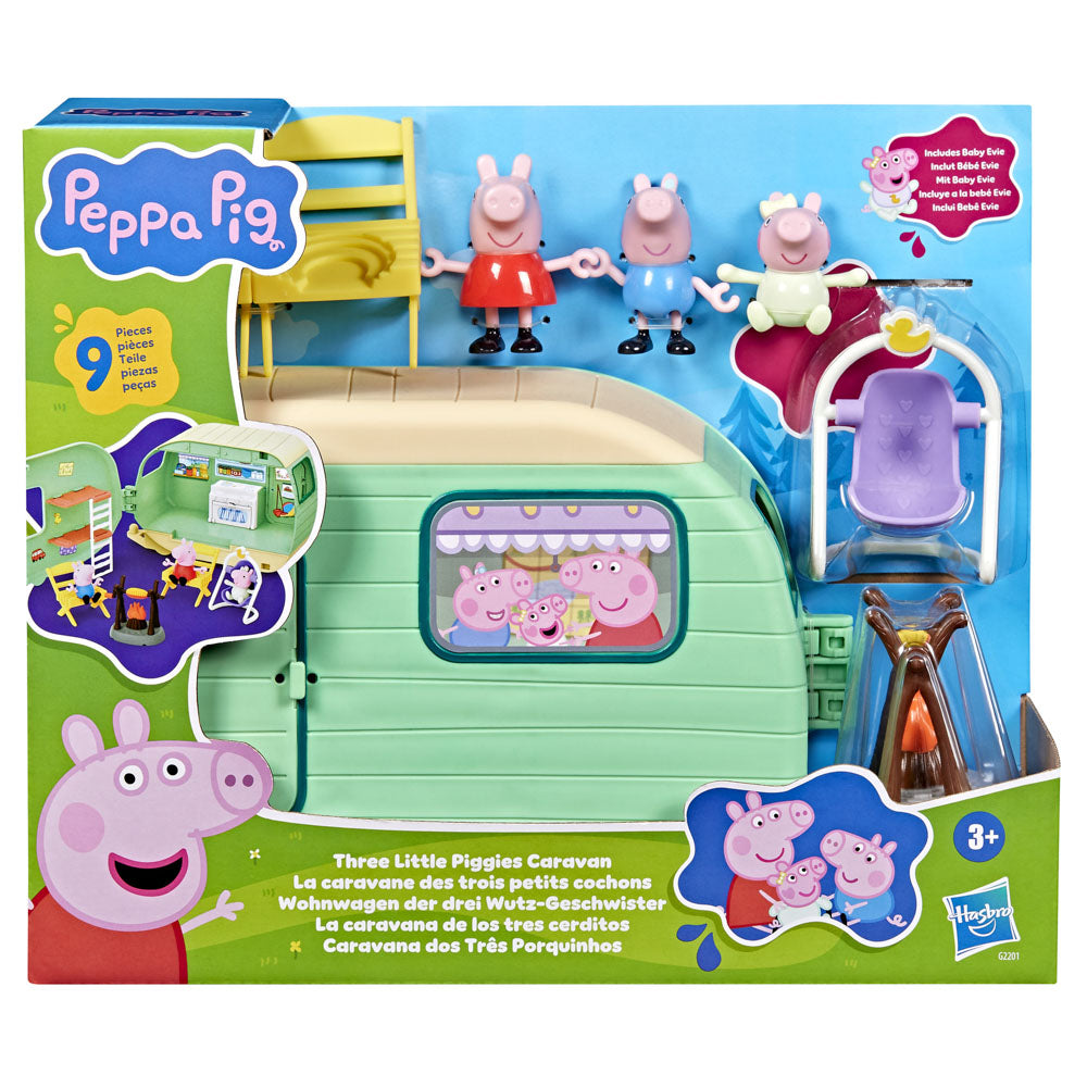 Peppa Pig Three Little Piggies Caravan playset, in packaging