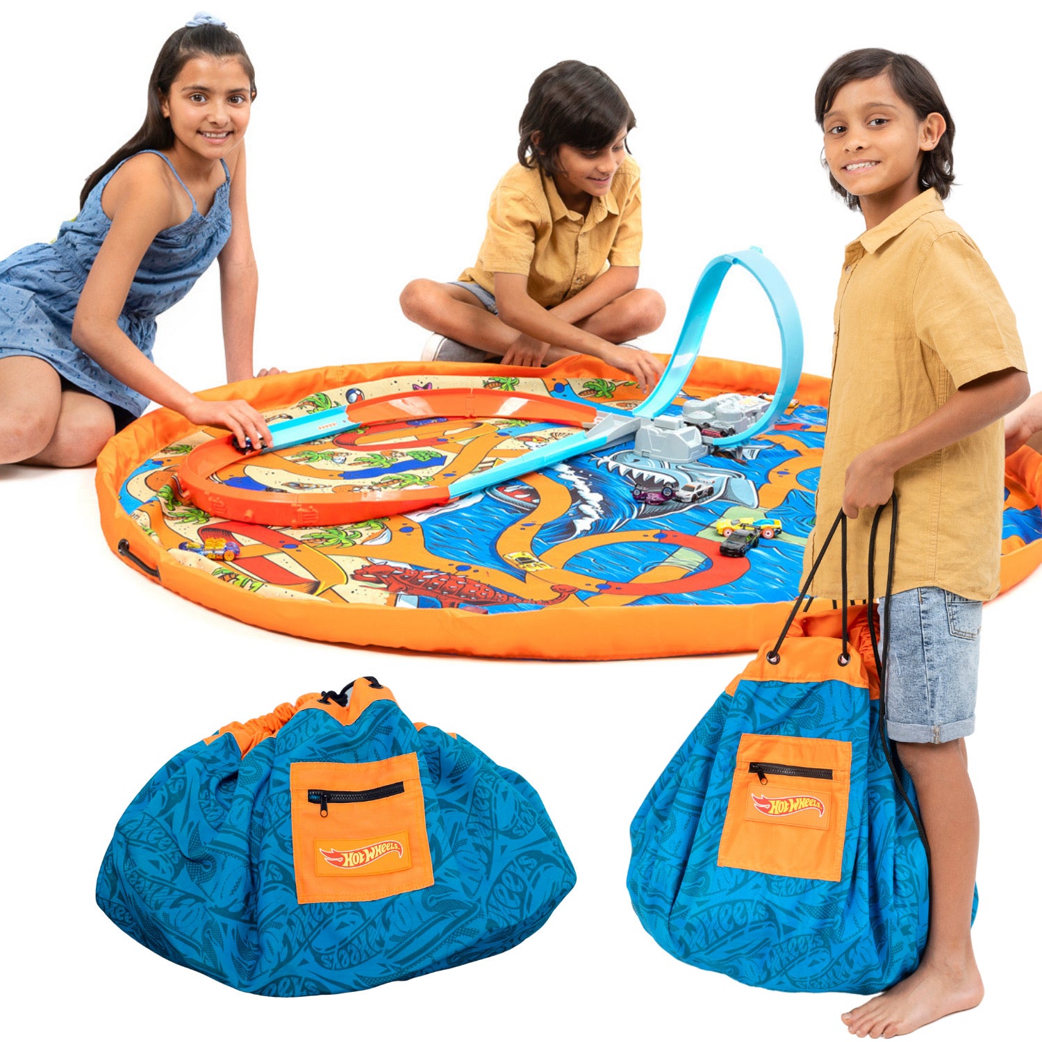Hot Wheels Play Pouch Toy Storage Bag & Mat