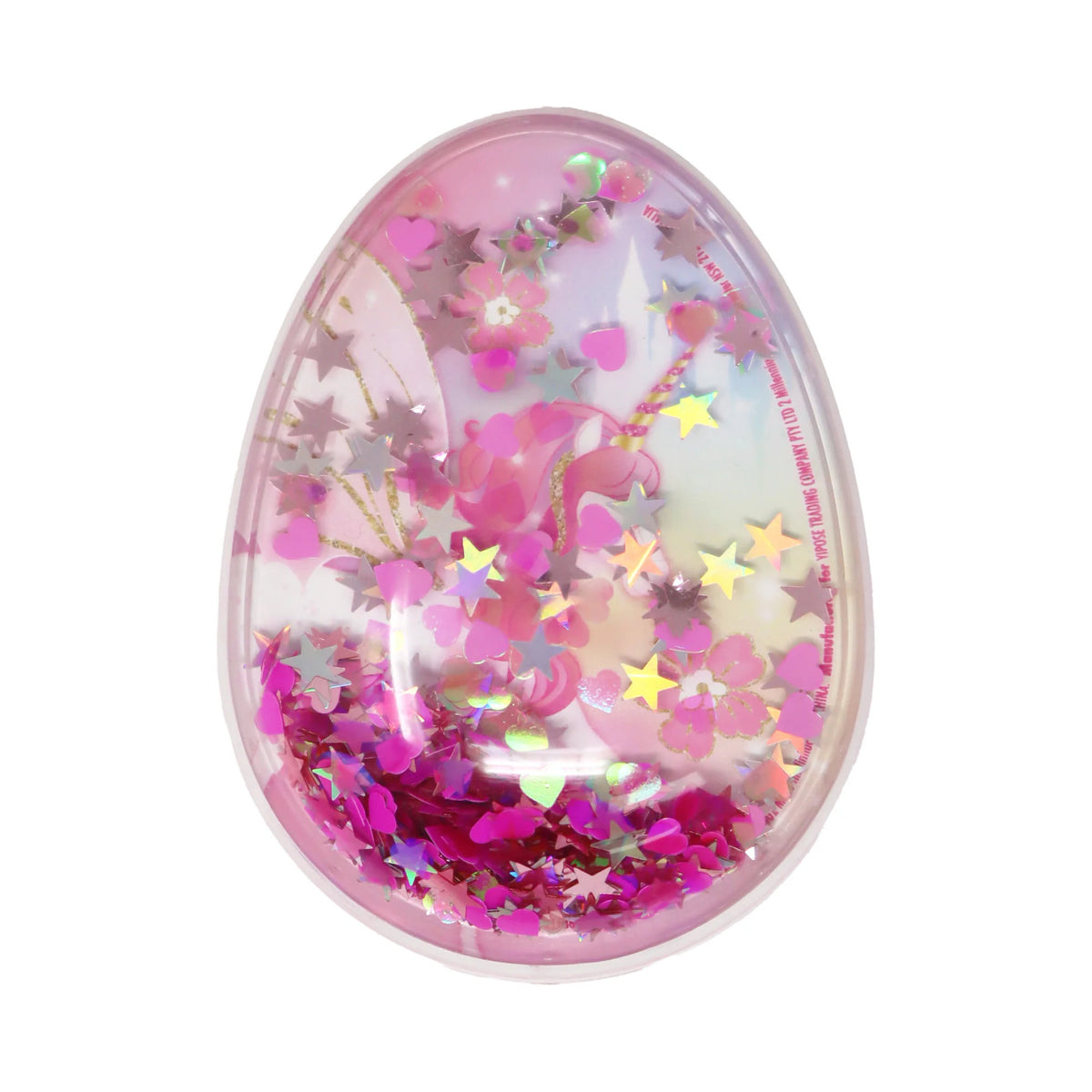 Pink Poppy Dreamland Unicorn confetti Shaker Hairbrush.