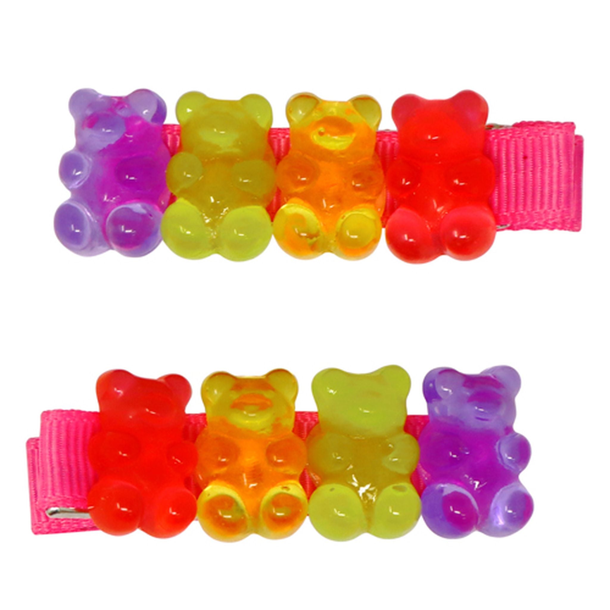Pink Poppy Gummy Bear Hair Clips