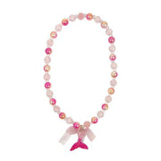 Pink Poppy Mermaid Tail Necklace