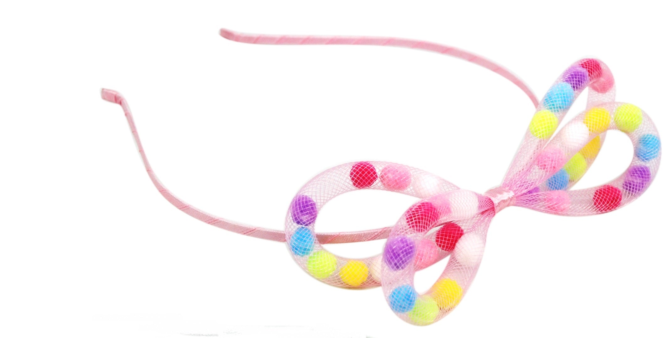 Pink Poppy Pom Pom Bow Headband Assorted Styles