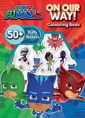 Pj Masks On Our Way! Puffy Sticker Colouring Book