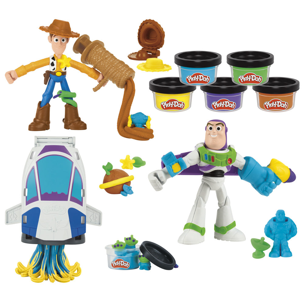 Play-Doh Toy Story 5 Space Creations playset with Woody and Buzz figures
