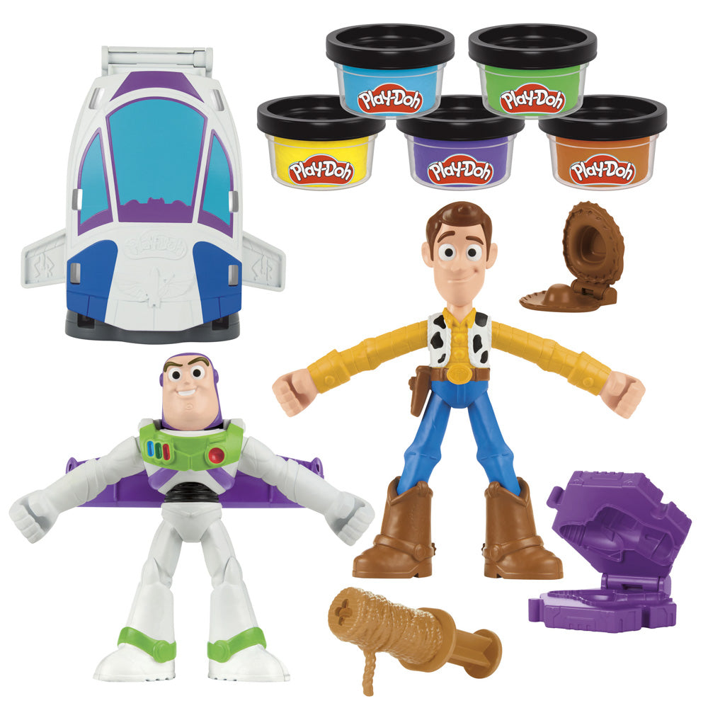 Play-Doh Toy Story 5 Space Creations playset with Woody and Buzz figures
