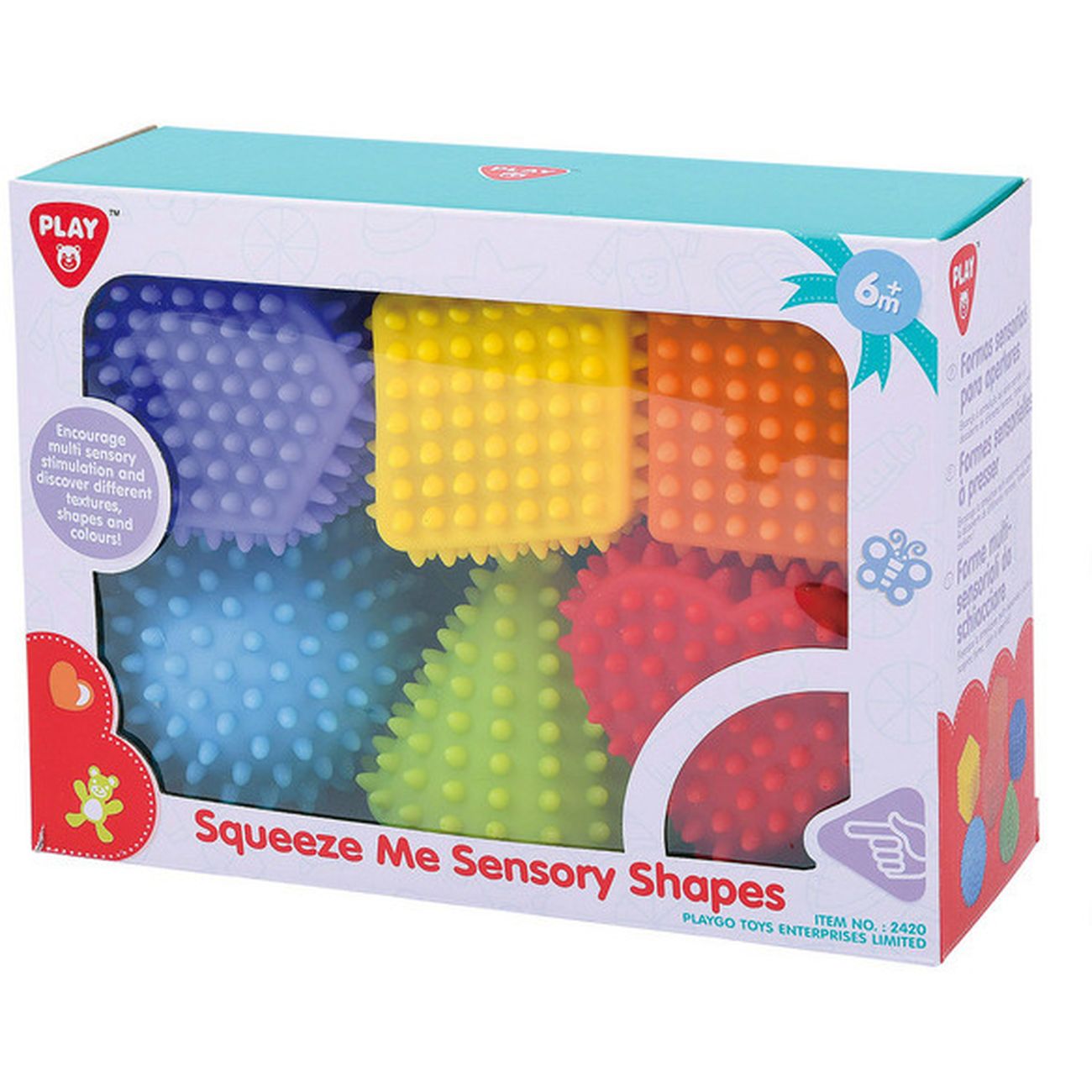 Playgo Toys Squeeze Me Sensory Shapes 6 Pieces