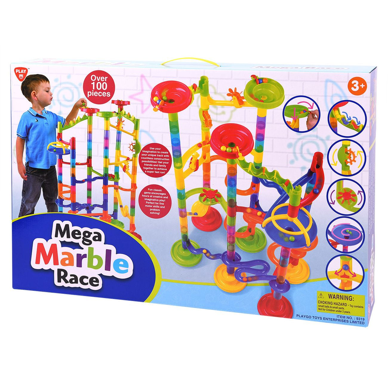 Playgo Toys Mega Marble Race 100 Pieces - Toyworld NZ